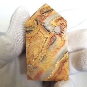 Crazy Lacy Agate Crystal  Chunky Tower #51A